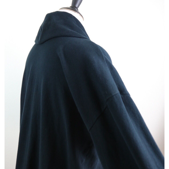 Pure J Jill Size XL Fine Knit Cotton Cowl Neck Sweater Pullover Black - Picture 5 of 9